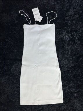 NWT Zara White Spaghetti Strap Mini Dress